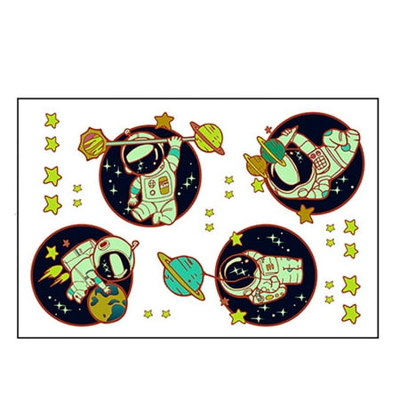 

Heiheiup Cartoon Glow In The Dark Sticker Glowing Wall Sticker Underwater World Home Ceiling Decoration Boy Room Nursery Kids Gift Girls Wall Stickers for Bedroom