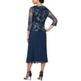 thumbnail image 2 of Alex Evenings Womens Lace Midi Cocktail and Party Dress, 2 of 2