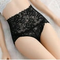 thumbnail image 3 of VISALY Sheer Lace High-Waist Panties: Plus Size Comfort Waistband, Delicate Intimatewear, Black,M, 3 of 7