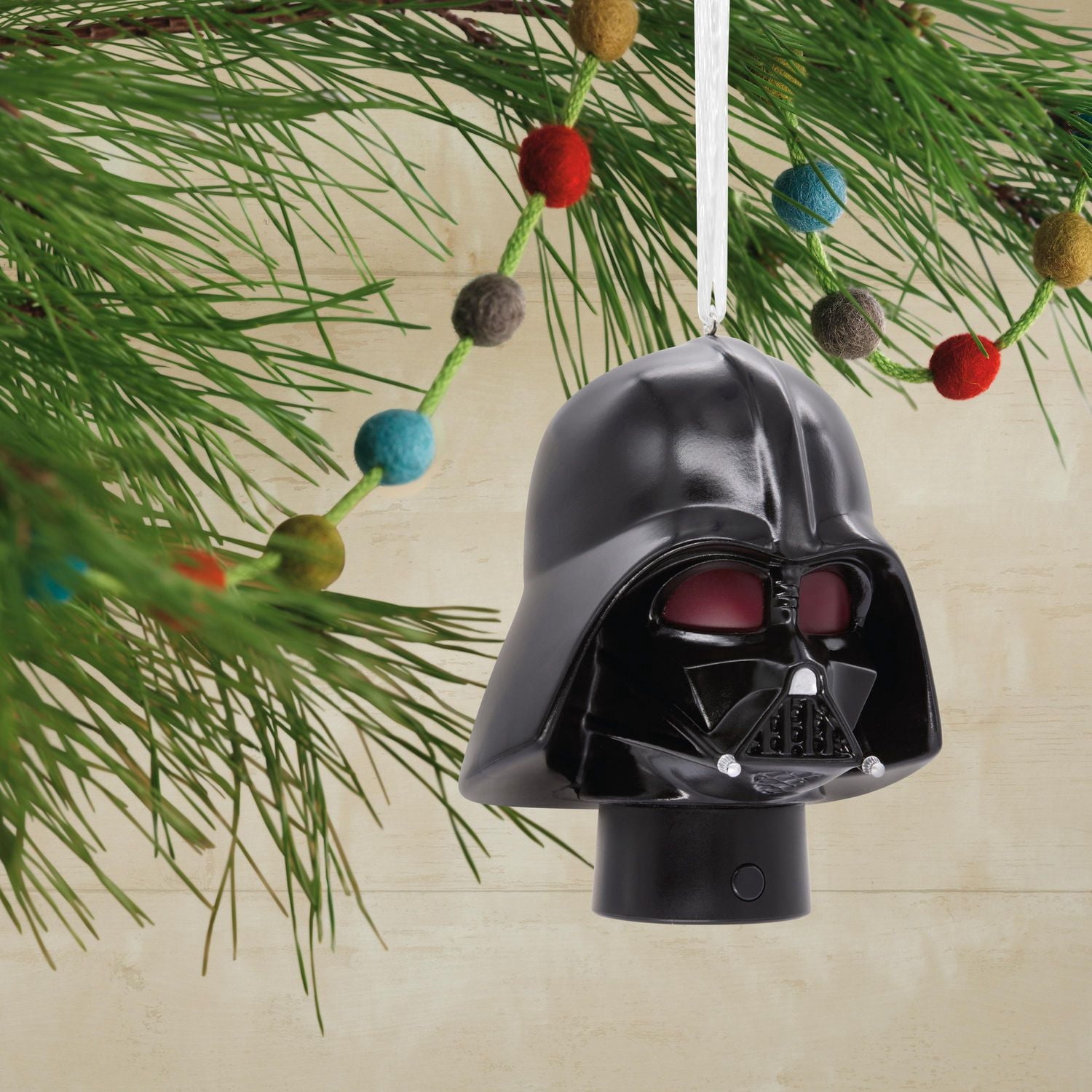 Hallmark Christmas Ornament (Star Wars Darth Vader Helmet With Light)