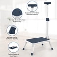 thumbnail image 4 of Folding Step Stool, Step Stools with Handle for Elderly Adults, Metal Stepping Stool with Adjustable Handrail in Kitchen, Bathroom, Bedroom, 330 Lbs Capacity, 4 of 6