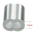 thumbnail image 3 of Cable de 1.5 mm, cuerda de alambre, mangas de aluminio, clip de engaste, bucle de 50 piezas, 3 of 5