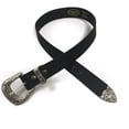 thumbnail image 2 of Black 1.5" Western Style Leather Belt - Handmade in Canada, 2 of 5
