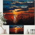 thumbnail image 2 of Designart - Coucher de Soleil Romantique au Bord du Lac - Impression sur Toile de Ferme, 2 of 2
