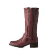 thumbnail image 1 of OAVQHLG3B Botas de mujer Botas de tacón bajo Botas de piel nobuk para mujer Botas elegantes, 1 of 8