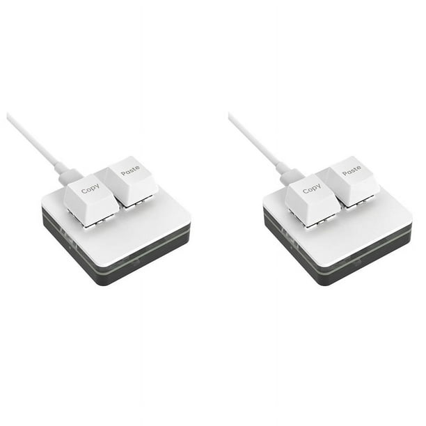 2X Mini Teclado Personalizado Teclado OSU Macro RGB de 2 Teclas Teclado MecáNico Programable para Trabajar en Juegos, Tipo B