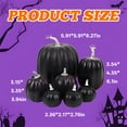 thumbnail image 2 of BESTSKY 7Pcs Pumpkins for Decorating,Detailed Pumpkin Stems Fall Home Decor,Natural Texture Pumpkin Halloween Crafts,Black, 2 of 7