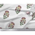 thumbnail image 3 of Soimoi Polyester Crepe Fabric Leaves & Floral Block Print Fabric by The Yard 52 Inch Wide, 3 of 3
