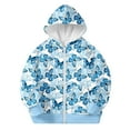 thumbnail image 2 of Tiijoy Toddler Girls Zip Up Hoodie Butterfly Print Hooded Sweatshirt Jacket, Sizes 2-3, 2 of 4