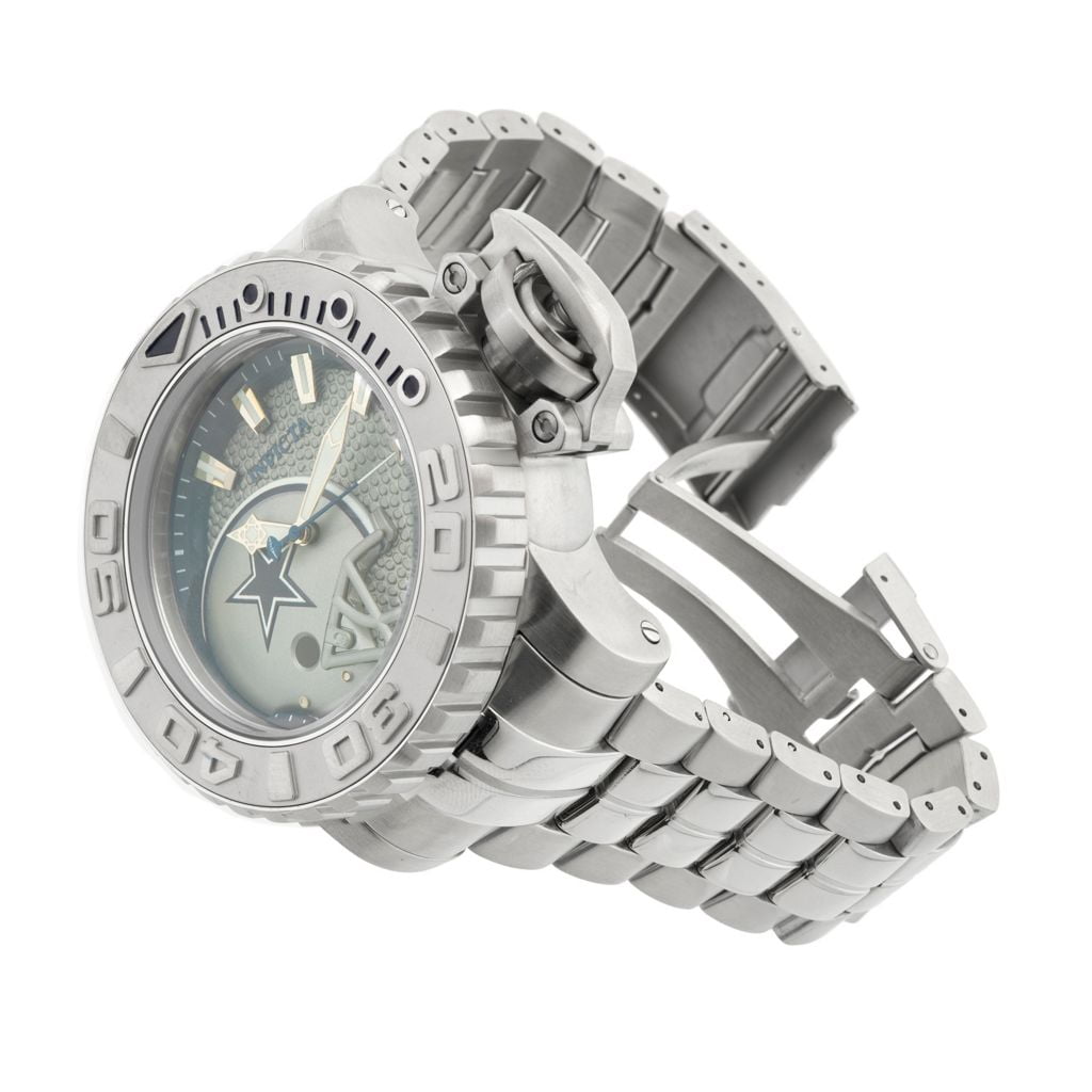 Invicta Nfl Green Bay Packers Quartz Silver Dial Watch in Black for Men