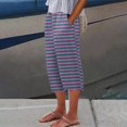 thumbnail image 2 of YDLCAFD Womens Solid Color Pocket Straight Tube Loose Stretch Pants Color Contrast Pants, 2 of 5