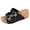 Black, variant on Butterfly Platform Wedge Sandals for Women Fashion Comfortable Orthopedic Arch Support Walking Slip on Beach Casual Chunky Heeled Dress Slides Black Size 9