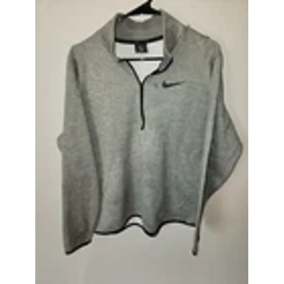 NWOT Nike Gray 1/2 Zip Long Sleeve Warm Pullover - Men's Large - Very SHARP!