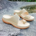 thumbnail image 7 of GERsome Womens Summer Sandals Retro Thong Sandals Roman Beach Shoes Open Toe Flat Summer Beach Travel Sandals, 7 of 7