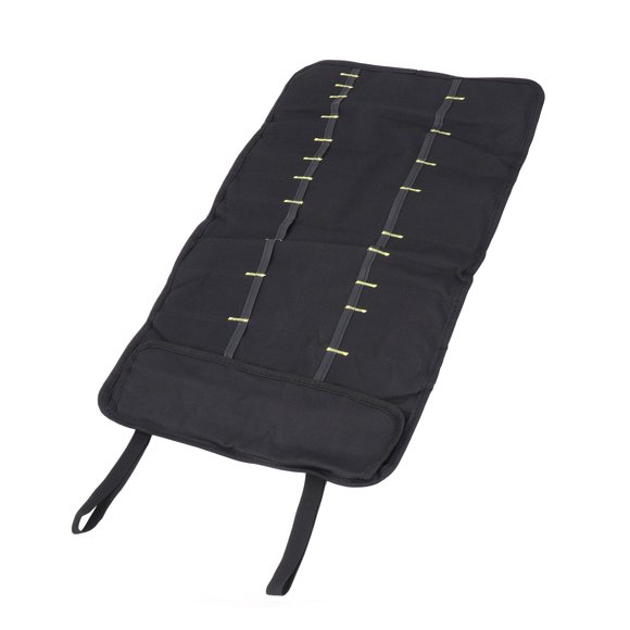 Wrench Roll Up Pouch, Multifunctional Roll Up Tool Bag Compact Portable 2 Elastic Straps Anti Scratch Excellent Canvas Material for Hammers