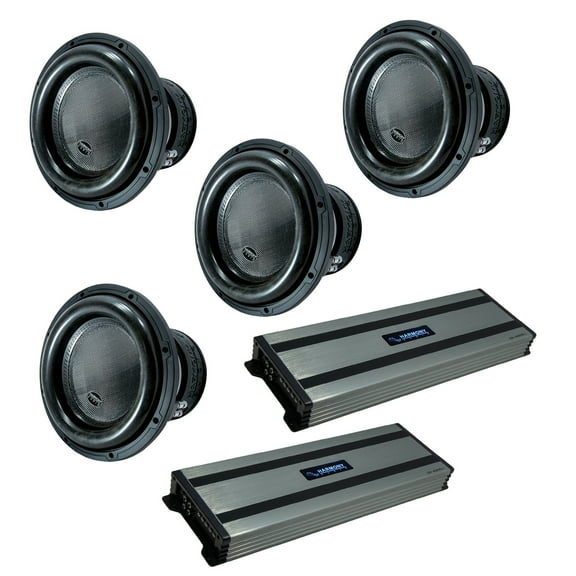 Harmony (4) HA-ML121 Monolith 12" Competition Sub 3000W & (2) HA-A1500.1