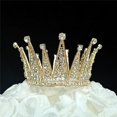 thumbnail image 1 of Tian Sweet 34031-GD 9.7 oz Gold Crown Cake Topper, 1 of 1