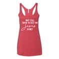 thumbnail image 2 of Wild Bobby Why Y'all Tryin' to Test the Jesus in Me? Inspirational/Christian Women Tri-Blend Racerback Tank Top, Vintage Red, X-Large, 2 of 5