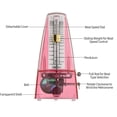 thumbnail image 4 of Transparent Mechanical Metronome with Bell Universal Wind up Metronome with Loud Sound Beat Selection Speed Control for Guitar Piano Violin Drum, 4 of 7