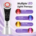 thumbnail image 6 of Facial Massager, Led Light Beauty Device, 7 in 1 Skin Care Tool with 7 LED Light Modes, 3 Level Vibration, 15min Timing for Skin Rejuvenation, Lifting, and Pore Cleansing, Pink, 6 of 10