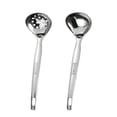 thumbnail image 1 of Cucharón de sopa de Metal SUS304, cucharones de acero inoxidable, cuchara y colador ranurado, juego de cucharón de sopa pequeño, juego de 2 piezas, 1 of 5