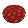thumbnail image 2 of Lsque Strawberry Round Bar chair cushion covers Velvet Fabric Premium Comfort Protects from Scratches and Stains for 14-17 Inch Chair- 13 inch, 2 of 7