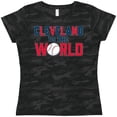 thumbnail image 3 of Inktastic Cleveland Vs. the World Blue and Red with Baseball Women's T-Shirt, 3 of 5