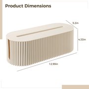 Cable Storage Box Organizer, Cord Storage Organizer Box, Plastic Cable Management Box with Power Strip, 13 in Length, Ideal for Home Office, Dustproof and Water-Resistant
