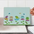 thumbnail image 2 of Flowers Cutting Board, Colorful Cartoon Style Birds on Chamomile Daisy Flowers Butterflies Ladybugs, Decorative Tempered Glass Cutting and Serving Board, Small Size, Multicolor, by Ambesonne, 2 of 5