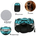 thumbnail image 3 of Rzvnmko Portable Foldable Pet Tent Playpen Fence Puppy Pen Soft Kennel Cat Cage Safe Guard Indoor Outdoor, 3 of 8
