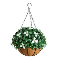 Nearly Natural 18in. UV Resistant Artificial Gardenia Hanging Basket (Indoor/Outdoor)