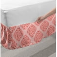 thumbnail image 2 of Abstract Bed Skirt, Modern Illustration of Retro Rectangular Swirl Optical Illusion Pink Warm Tones, Elastic Bedskirt Dust Ruffle Wrap Around for Bedding Decor, 4 Sizes, Blush Coral, by Ambesonne, 2 of 2