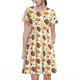 thumbnail image 1 of Disketp Holiday Thanksgiving Turkey para Vestido de Manga Corta para Mujeres, Vestidos de Verano para Mujeres, Casual y Holgado para la Playa, 1 of 6