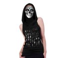 thumbnail image 4 of Cooling Women Disfraces Camiseta Cráneo Camiseta sin mangas con capucha con mascarilla Cráneo XL Sunnimix Camiseta sin mangas para mujer, 4 of 7