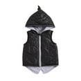 thumbnail image 2 of Girls Winter Warm Vest Coat Sleeveless Hooded Cartoon Dinosaur Zipper Outerwear, 2 of 10