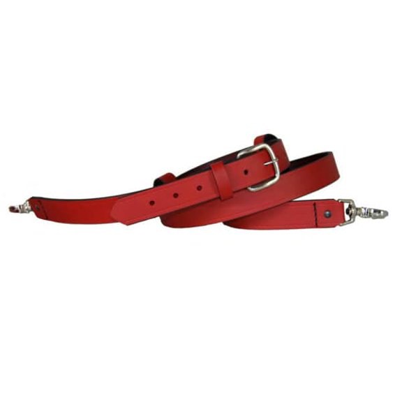 Red FDNY Style Leather Radio Strap