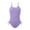 Purple - Spaghetti Straps, variant on BULLPIANO 9-16 Years Girls One Piece Swimsuits Kids Solid Adjustable Strap Ribbed Bathing Suit Swimwear with Removeble Chest Pads