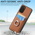 thumbnail image 2 of Carbon Fiber Patterned Case for Samsung S20, Wallet case with [360°Rotation Ring Kickstand] Credit Card Holder,PU Leather Shockproof Cover Women Men for Samsung Galaxy S20, Brown, 2 of 8
