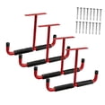 thumbnail image 4 of Flynix 4 Pcs Crochet de Rangement au-Dessus du Garage Présentoir Support Utilitaire, Cintre de Plafond Rouge, 4 of 9