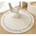thumbnail image 3 of Round Area Rugs 31' Diameter Modern Abstract Throw Rugs Super Soft Non-Slip Chic Accent Floor Carpet for Bedroom, 3 of 4