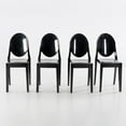 thumbnail image 1 of Heavenly Collection | Black Plastic Armless Chair for Dining Room or Kitchen, 1 of 8