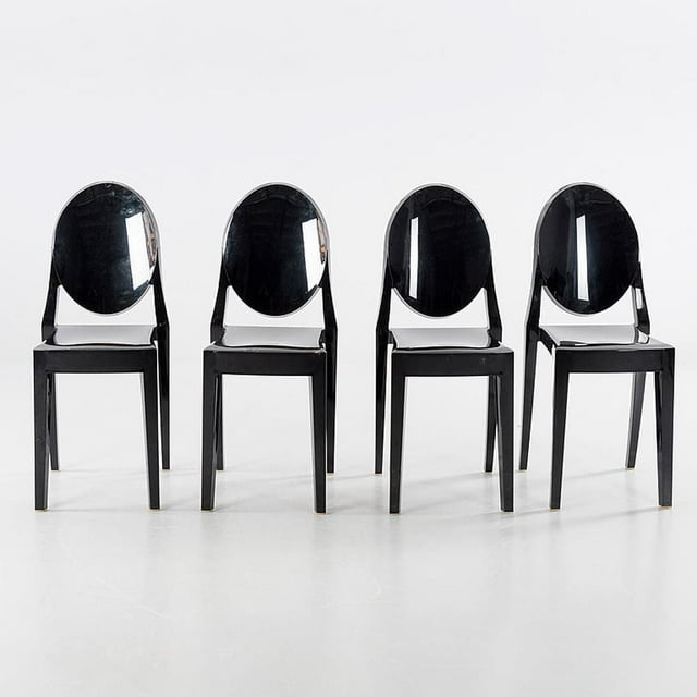 Heavenly Collection | Black Plastic Armless Chair for Dining Room or Kitchen