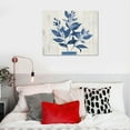 thumbnail image 5 of COMIO Blue Plant Leaf Wall Art: Natural Botanical Canvas Artworks Print Painting for Dinging Room, 5 of 5
