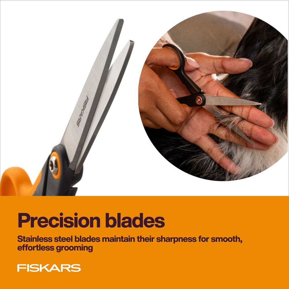 Fiskars Pet Trimming Scissors, Dog and Cat Grooming Scissors