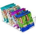 thumbnail image 5 of Set Of 4 Plastic Food Storage Organizer Bins - Divided Compartment Holder for Snacks, Packets, Pouches Stackable Fridge Organizers for Freezer, Kitchen, Cabinets - Clear Plastic Pantry Storage Rack, 5 of 9