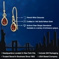 thumbnail image 2 of Gem Stone King 14K Yellow Gold Red Garnet Earrings for Women | 0.98 Cttw | Gemstone January Birthstone | Pear Shape 6X4MM, 2 of 6