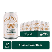 OLIPOP Prebiotic Soda, Classic Root Beer, 12 fl oz, 12 Pack