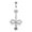 Clear, variant on Infinity Dazzle 14G Surgical Steel Belly Button Ring, Fuchsia