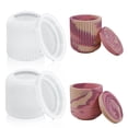 thumbnail image 2 of Osdhezcn 2 Pieces Candle Cup Silicone Mold with Lid Silicone Clay Moulds Flower Pot Molds, 2 of 9