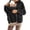 Black, variant on Womens Stand Collar Baby Carrier Sherpa Jacket Full Zip Long Sleeve Fleece Coat with Detachable Baby Pouch Warm Mom Baby Wearing Outerwear for Fall Winter Black M